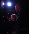 Sandra McCracken and Derek Webb sing together at the Homecoming Coffeehouse. - Photo by Stephanny Rodriguez