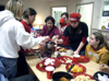 02/18/06 - Students gather for fondue in the McAfee Commons.