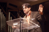 02/22/06 - Humorist, Movie Critic, and Social Commentator Eric Metaxas spoke at the Mars Hill Forum chapel. - Stephanny Rodriguez
