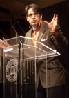 02/22/06 - Humorist, Movie Critic, and Social Commentator Eric Metaxas spoke at the Mars Hill Forum chapel. - Stephanny Rodriguez