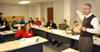 Bill Nance leads an MBA class on the Germantown campus. - Photo by Morris Abernathy