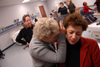 Pat Keene examines student Katheryn Bruton in a classroom demonstration of the otoscope during a RN-BSN class on the Germantown campus. - Photo by Morris Abernathy