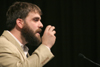03/31/06 - Jamie Mosley, director of church ministries and administration at Grace Community Church in Nashville, Tennessee, speaks on <em>Following a Crucified Christ</em> from Luke 9:18-27 during a chapel service. - Kyle Kurlick