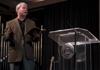 04/5/06 - Gordon Fort, vice president for overseas operations with the SBC International Mission Board, spoke in chapel on <em>The Terms of Discipleship</em> from Luke 9:23-26. - Stephanny Rodriguez