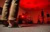 Students take in a concert held in the student lounge. - Photo by Kristen Nicole Sayres