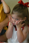 Students participate in a game in the Kindermusik program at the Community Music Center. - Photo by Heather Phillips