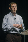 05/3/06 - Andy Pettigrew, director of student ministries, spoke on why faith works during a recent chapel service. - Kyle Kurlick
