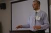 Art major Marcus Boehler delivered a presentation entitled <em>Christians and the Arts: A Look into the History of Art and the Christian Faith compared to the Modern Church's Mindset</em> during the Scholarhsip Symposium. - Photo by Stephanie Schroeder