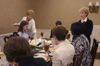Sherry Tignor, co-director of the Center for New Students, leads a career services seminar on etiquette. - Photo by Stephanie Schroeder