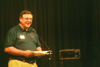 Brother Paul Veazey sets the tone with the Theme Interpretation during the 2002 Pastors' School. - Photo by Jim Veneman