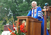 Dr. Paul Corts told students graduation from college does not mean a freedom from requirements in life. It was Corts' first official duty as new president of the Council for Christian Colleges and Universities. - Photo by Matthew Diggs