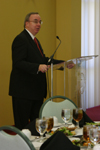 04/5/06 - President Dockery announces to lead sponsors and the press the identity of the next scholarship banquet speaker - Winston S. Churchill.