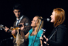Ben Farrow, Heather Larsen and Alice Calvery perform Patty Griffin's <em>Long Ride Home</em> during Cafe Bongo. - Photo by Kristen Nicole Sayres