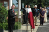 President David S. Dockery speaks at the Fesmire Field House dedication Aug. 5. - Photo by Jim Veneman