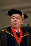 08/5/06 - President Dockery presides over the summer commencement ceremony.