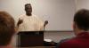 Abdul Rahman Cole, deputy head of mission for the Republic of The Gambia, speaks to Union students about the people and cultural of The Gambia. - Photo by Kyle Kurlick