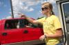 Lauren Crane points out hot spots out in Jackson as she gives her Focus group a tour during New Student Orientation. - Photo by Stephanie Schroeder