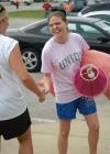 Freshman Haley McLaughlin meets new people on move in day during New Student Orientation. - Photo by Matthew Diggs