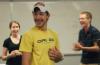 Chris Hayes has fun playing games with the other members of his Focus group. - Photo by Matthew Diggs