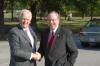 09/26/06 - President Dockery greets Winston Churchill as he arrives on the Union campus.