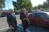 09/26/06 - President Dockery and Winston Churchill approach the administrative offices on Union's campus.
