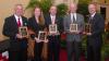 The Alumni Awards reipients for 2007: Raymond A. “Buddy” Boston; Andrea Leigh McDaniel; President David S. Dockery; Donald R. Webb; and Jimmy H. Davis. - Photo by Morris Abernathy