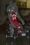 Buster the Bulldog rides around on his four-wheeler during the Lady Bulldogs' Homecoming game. - Photo by Stephanie Schroeder