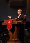 11/14/06 - President Dockery delivers the university's report to the convention during the TBC.
