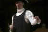 Rachael Kapavik as the Town Crier, one of the three media reporters in the production of <em>The Trial of the Big Bad Wolf</em>. - Photo by Kyle Kurlick