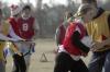 Sophomore Kacy Coble gets tackled during the annual Turkey Bowl. - Photo by Holly Gushee