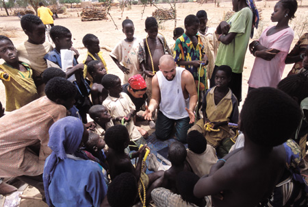 Without being able to communicate thorugh the same language, a team of Union studens found simple ways to share the love of Christ. The students had help from some International Mission Board journeymen working with the Marense.  From the <i>Unionite</i> feature: <i>They Came To Join In</i>