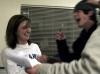 11/11/06 - Kristin Dutt and Johnathan Hutcher are proof that there is always something exciting going down in the McAfee laundry room. 