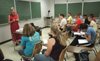 Associate Professor of English Pam Sutton in the classroom  - Photo by Jim Veneman