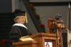 Judy Fletcher, national alumni association president, gives the charge to the graduates at the end of the fall graduation ceremony. - Photo by Stephanie Schroeder