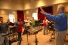David McClune, university professor of music, leads a conducting class. - Photo by Morris Abernathy