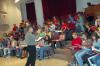 Stanley Warren, associate professor of music, introduces the Choral Union to <em>A Ceremony of Carols</em> during a practice. - Photo by Morris Abernathy