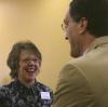 2/21/07 - Dottie Myatt, professor of education, enjoys conversation with Johnny Burleson during the ninth annual Union Forum. - Stephanie Schroeder