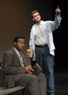 <i>Student Directed One Acts:</i> JCM Student Adrian Jones and Union graduate Graham Hillard perform in <i>Zoo Story</i>, a Edward Albee play directed by Jimmy Hoppers. - Photo by Jim Veneman