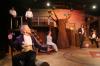 The stranded crew and passengers in the theatre's production of <em>The Tempest</em>.  Pictured from left to right: Matt Stimmel as Francisco, Kip Arrowood as Gonzalo, Ruthann Pike as Adrian, Julie Palmer as Alisha, David Longobardo as Antonio, and Lukas Burke as Sebastian. - Photo by Kyle Kurlick