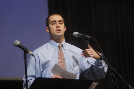 <i>Faith in Practice Conference:</i> Jay Ridenour, director of discipleship ministries, introduces Don Whitney and explains his vision for the conference.