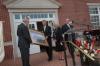 05/11/07 - President David S. Dockery and Board of Trustees Chairman Harry Smith present a portrait of White Hall to Roy and Martha White. The Whites made the lead gift for the new science building that bears their name.