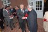 05/11/07 - Union University President David S. Dockery congratulates lead donor Roy L. White after the dedication ceremony for White Hall. The new $20 million building was named in White's honor.