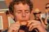 Douglas Martin gets messy in a wings eating competition during Happy Trails. - Photo by Morris Abernathy