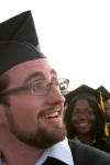DMS graduate Aaron Hardin looks toward the future after the spring 2007 graduation ceremony. - Photo by Kyle Kurlick