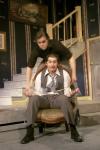 Dustin Perry as Jonathan Brewster ties up Matt Stimmel Mortimer Brewster during a performance of <em>Arsenic and Old Lace</em>. - Photo by Kyle Kurlick