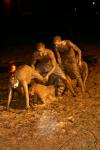 The Junior Class enjoys a messy game during Midnight Mudness. - Photo by Steven Beckham