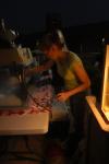 Crystal Kinser gets some popcorn ready at the 2006 Howdy Party. - Photo by Heather Phillips