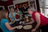 Nan Thomas, associate director of faculty development, hosts students for a meal during Be Our Guest. - Photo by Morris Abernathy