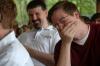 7/5/07 - Junior Journalism Major Tyler Whetstone and Web Development Agent Cam Tracy enjoy a joke told at the Communication Arts Awards. - Beth Spain