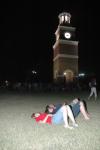 Students lounge in front of Miller Tower during the Howdy Party. - Photo by Neisha Fuson